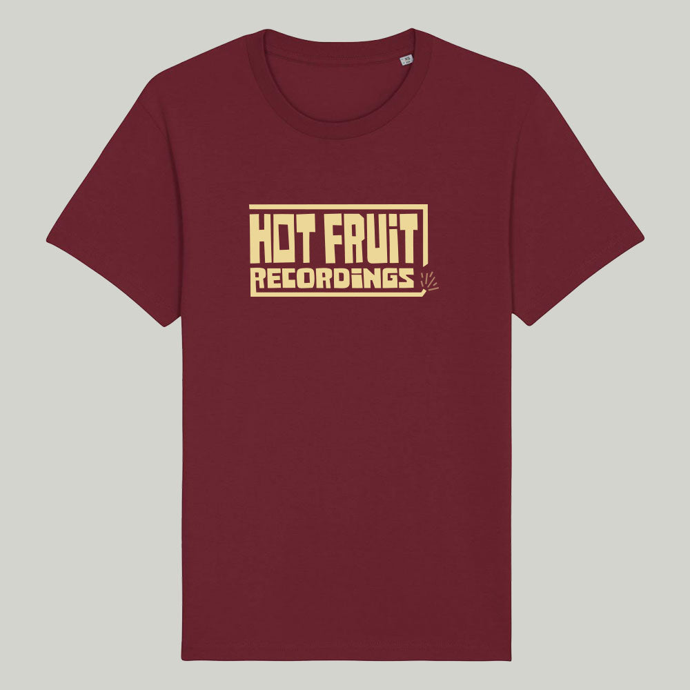 HOT FRUIT RECORDINGS BURGUNDY T-SHIRT