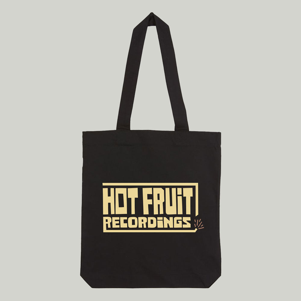 HOT FRUIT RECORDINGS BLACK TOTE BAG